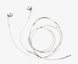 白色苹果通用耳机素材
