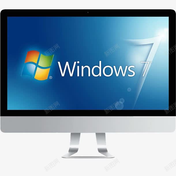 白色电脑png免抠素材_88icon https://88icon.com Windows7 一体式电脑 显示屏 电脑