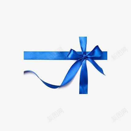 蓝色丝带png免抠素材_88icon https://88icon.com 丝带免扣元素 丝带装饰 创意丝带 蓝色蝴蝶结