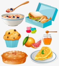 互联网科技AE卡通食物高清图片