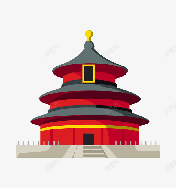 手绘卡通北京天坛png免抠素材_88icon https://88icon.com 动漫 动画 北京天坛 北京插画 卡通 名胜 手绘 景点 海报设计