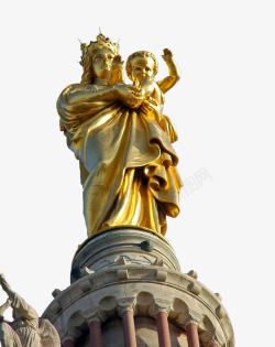和平天使法国歌剧院顶上的雕塑高清图片