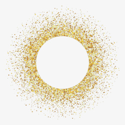 圆形颗粒金色创意圆形颗粒装饰图案高清图片