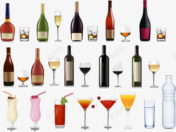 酒瓶与高脚杯02酒瓶png免抠素材_88icon https://88icon.com 伏特加 冰块 吸管 圆柱 奶茶 威士忌 柠檬汁 樱桃 橙汁 玻璃 瓶贴 矿泉水 红酒 葡萄酒瓶 转换 透明 酒杯 饮料 香槟 高光 高脚杯 鸡尾酒