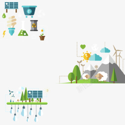 可持续发展可持续发展城市环保建筑矢量图高清图片