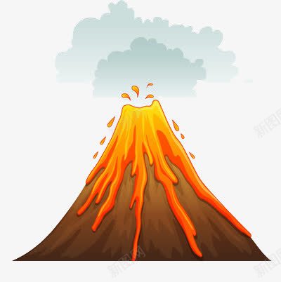 正在活动的火山png免抠素材_88icon https://88icon.com 岩浆 岩浆爆炸 火山手绘 火山灰 熔岩