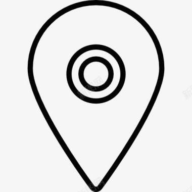 日本地图白色的指针图标图标