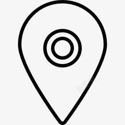 GPS接口白色的指针图标高清图片