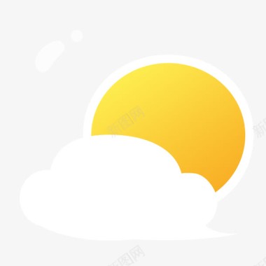 云彩和太阳多云天气图标图标