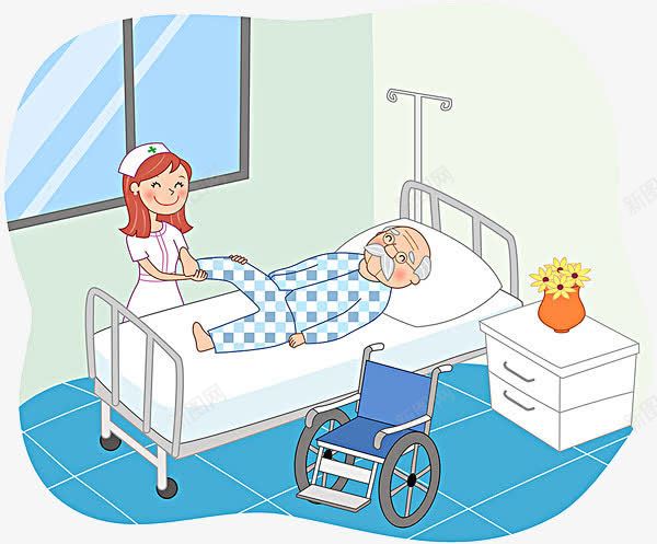 腿部按摩png免抠素材_88icon https://88icon.com 卡通手绘 护士 教育 病号服 病床 积极向上 装饰