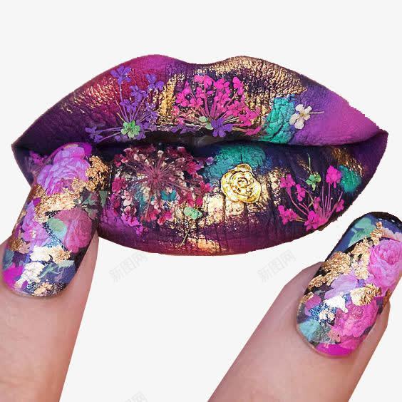 印象派唇妆紫色系复杂艺术png免抠素材_88icon https://88icon.com 印象派 唇妆 复杂 抽象 粉色 紫色 美妆节