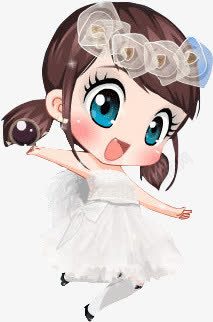 可爱小天使婚纱卡通人物高清图片
