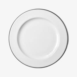 圆碟白色的餐具碟子俯视图高清图片