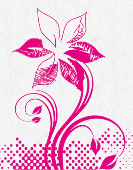 妖艳食人花png免抠素材_88icon https://88icon.com 妖艳 手绘 手绘食人花 曲线条 粉色 食人花