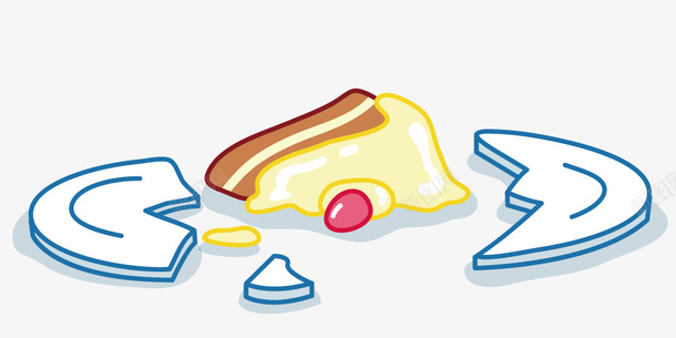 打碎了的蛋糕矢量图ai免抠素材_88icon https://88icon.com 卡通 甜品 矢量元素 蛋糕 食物 矢量图