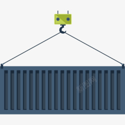 吊货箱物流货箱挂钩吊货箱图标高清图片