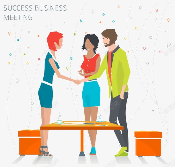 卡通概念人物png免抠素材_88icon https://88icon.com 事业上升 公司 办公 办公室 合作成功 工作 开会 成功人士 新概念 时尚人物 时尚生活 现代化人物