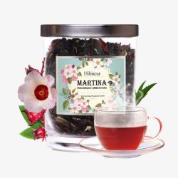 罐装茶叶MARTINA玫瑰花茶高清图片