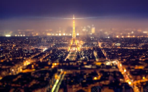 巴黎埃菲尔铁塔灯光背景