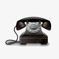 有线电话怀旧拨号盘红色电话机图标矢量图高清图片