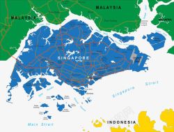 新加坡地图素材
