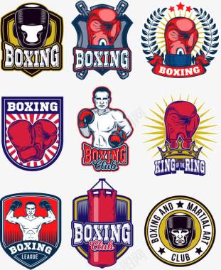 俱乐部logo手绘拳击俱乐部图标图标