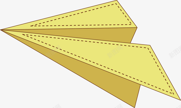 黄色的纸飞机矢量图ai免抠素材_88icon https://88icon.com 传递讯息 卡通 手绘 纸飞机 飞行 矢量图