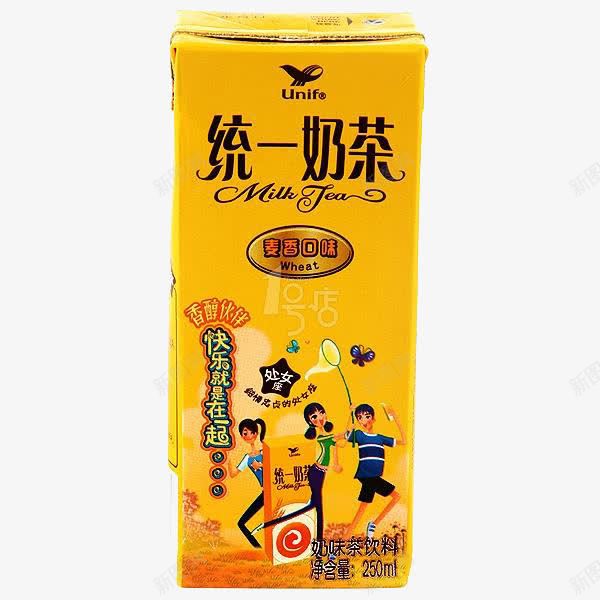 统一奶茶饮料png免抠素材_88icon https://88icon.com 产品实物 奶茶 饮料 黄色盒装