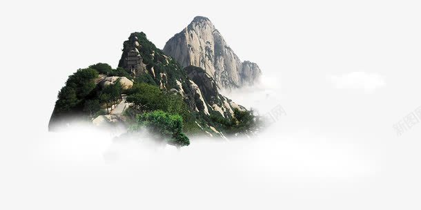 云雾缭绕的高山png免抠素材_88icon https://88icon.com 唯美 旅游 景区 景色 风景 食品茶酒