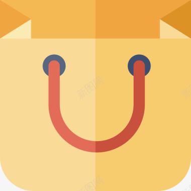 寺库app图标黄色的购物袋子卡通图标图标