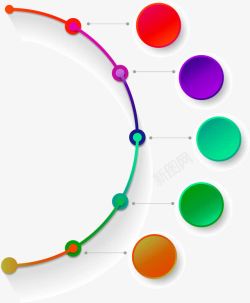 彩色信息表分析示意图素材