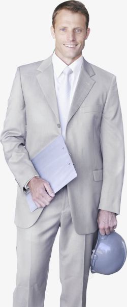 正式的领带手拿安全帽文件夹的正装商务男士高清图片