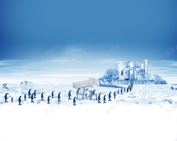 北极成群成对的企鹅jpg设计背景_88icon https://88icon.com 企鹅 北极 成群