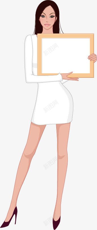 卡通举牌美女png免抠素材_88icon https://88icon.com 卡通人物 卡通动漫 性感美女 时尚美女 牌子 美女