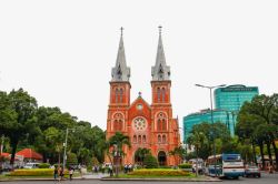 岘港教堂胡志明市越南风情高清图片