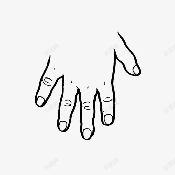 五个手指头png免抠素材_88icon https://88icon.com 一只 人手 卡通 手指 手绘 简笔 素描 黑色