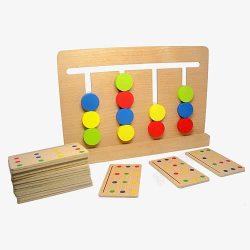 四色游戏儿童逻辑思维益智玩具素材