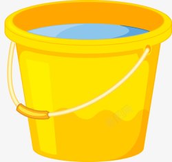 黄色桶卡通水桶装饰高清图片