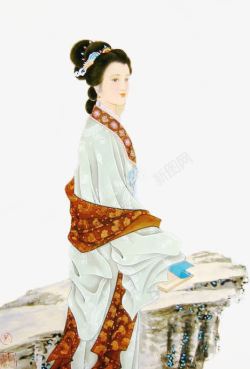 女性服饰纽扣古代夫人高清图片