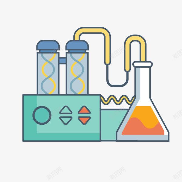 卡通化学实验过程png免抠素材_88icon https://88icon.com 化学 化学反应 化学实验 实验 实验过程 烧杯 科学