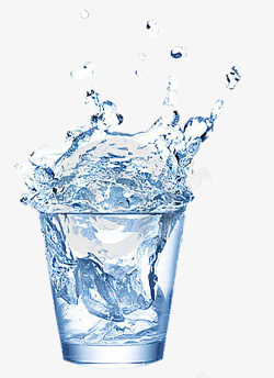 一杯水透明清澈素材