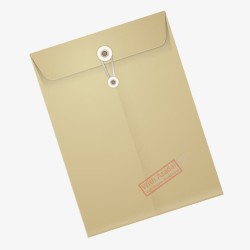 黄色牛皮纸档案袋纸袋素材