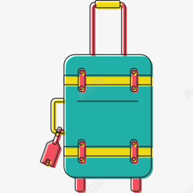 旅行人物手提箱图标图标