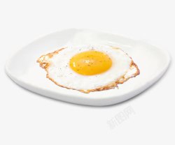 黄色白色一盘煎蛋高清图片