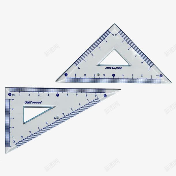 两块三角板png免抠素材_88icon https://88icon.com 三角板 两块 刻度尺 实物