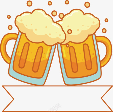 干杯啤酒logo矢量图图标图标