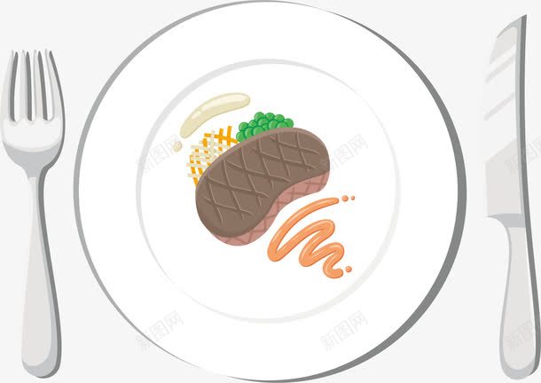 西餐牛排png免抠素材_88icon https://88icon.com 刀叉 手绘 牛排 盘子 西餐 食物 餐具