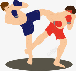 拳击格斗卡通格斗搏击男人高清图片