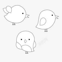 鸟类简笔可爱小鸟线条简笔画高清图片