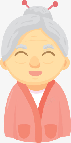 可爱老奶奶重阳节微笑开心老奶奶高清图片
